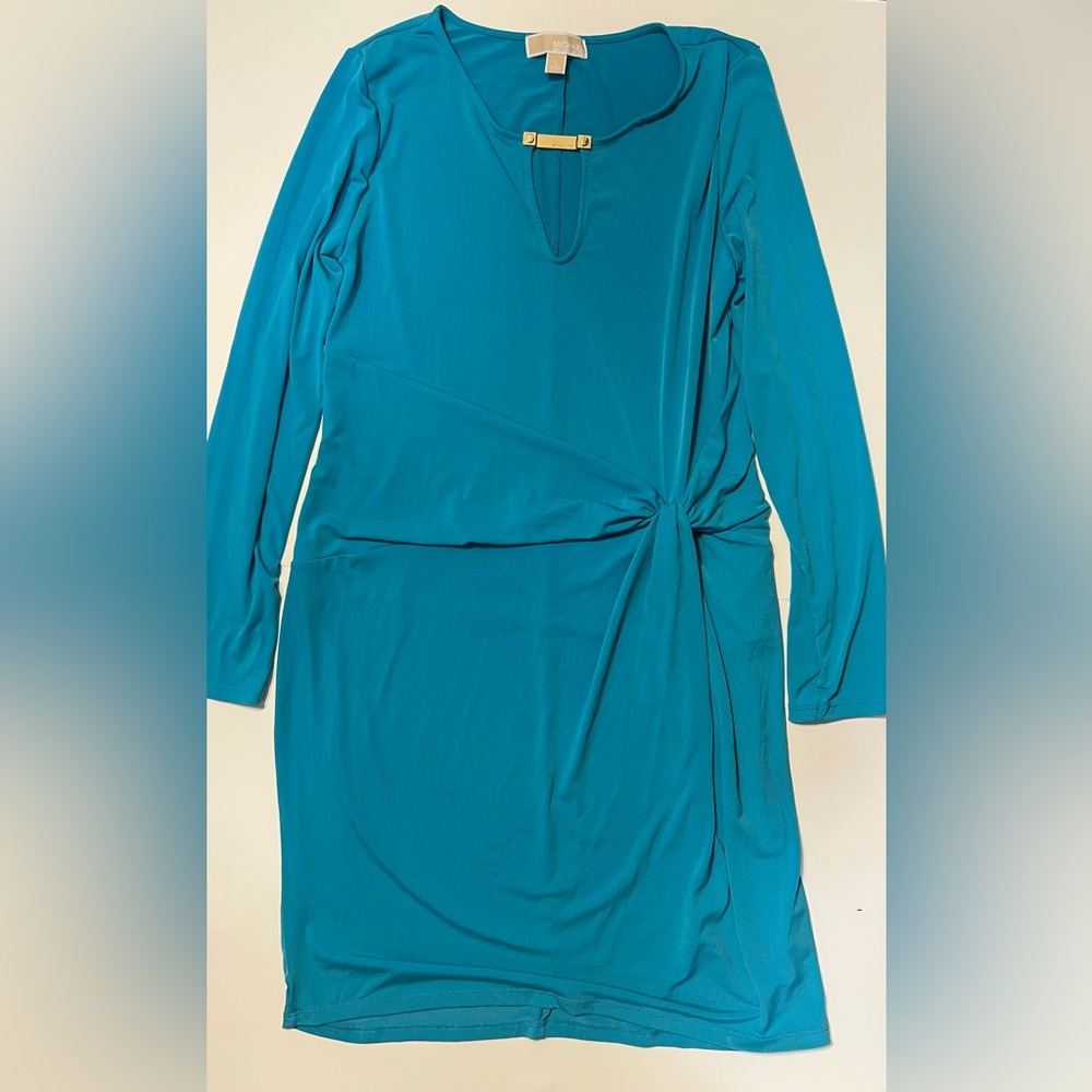 MICHAEL Michael Kors Turquoise Dress with Gold Accent